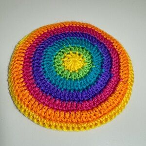 Colorful Rainbow Crochet‎ Potholder